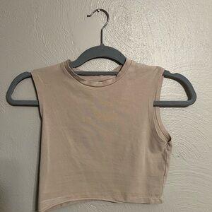 Zara tan crop top